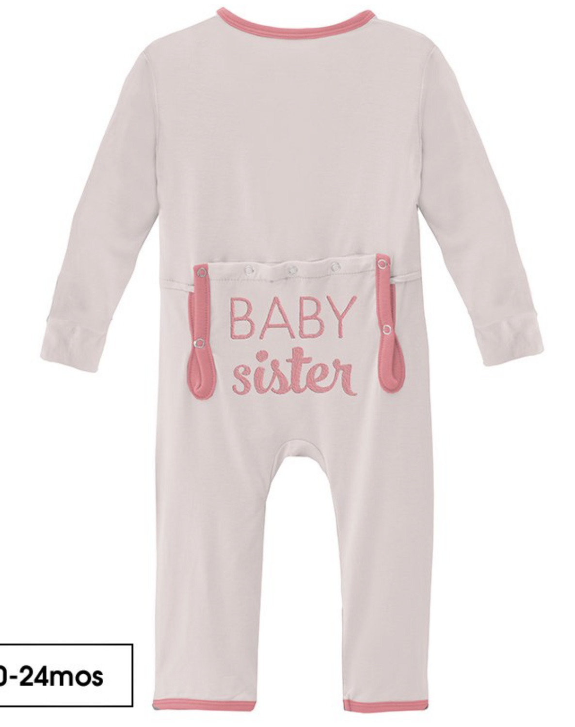 Applique Coverall with Zipper, size: 0-3, pattern: baby sister