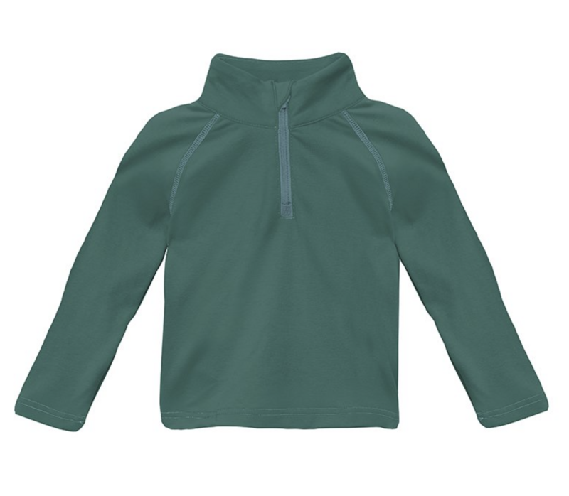 Long Sleeve Luxe Zip Collar Sport Tee 