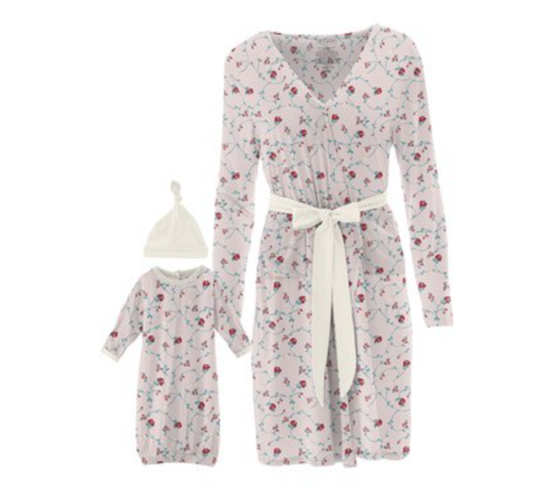 Kickee Pants Macaroon Floral Maternity Robe