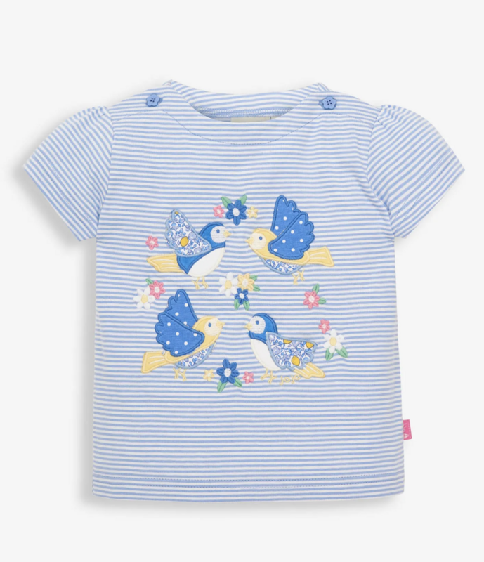 Bird Applique Short Sleeve T-Shirt 2/3