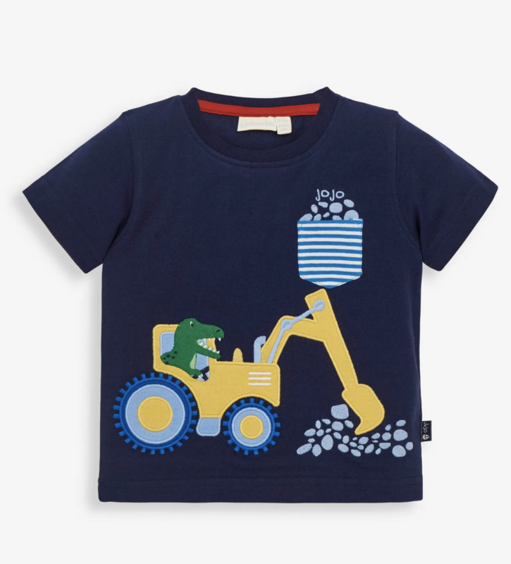 T-Rex &amp; Digger Applique T-Shirt 12-18 mos