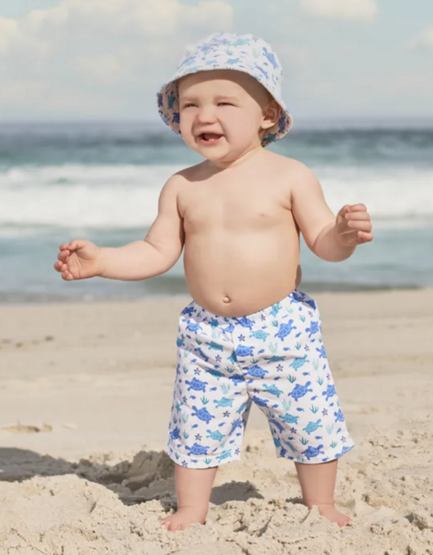 Turtle Swim Shorts with Intergral Nappy 0-3 mos.