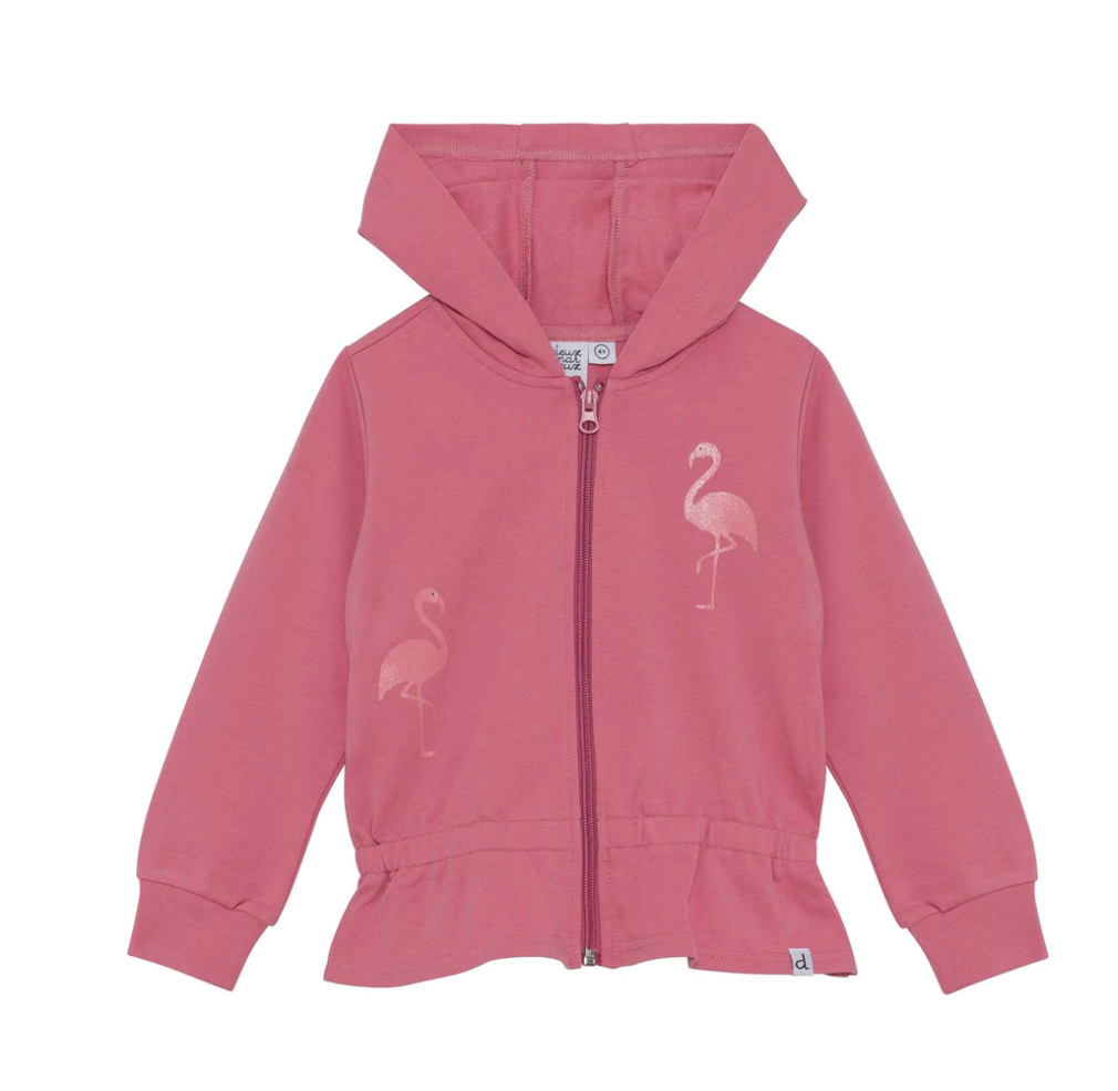 Light Coral Flamingo Hooded Sweatshirt