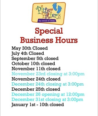 Special & Holiday business hours