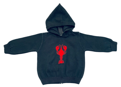 Zip Back Lobster/Whale Sweater