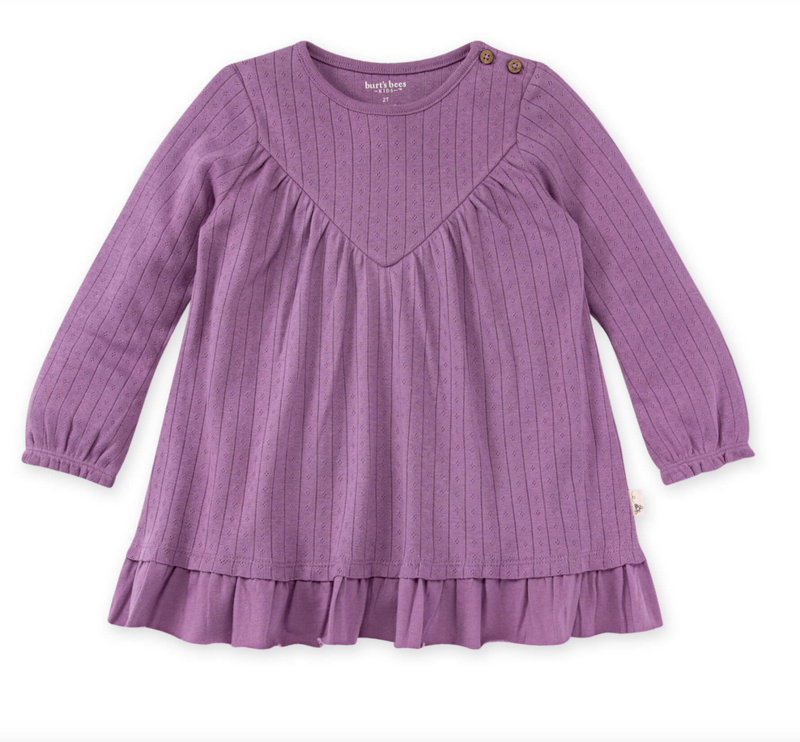 Pointelle Dress &amp; diaper cover set- mojave