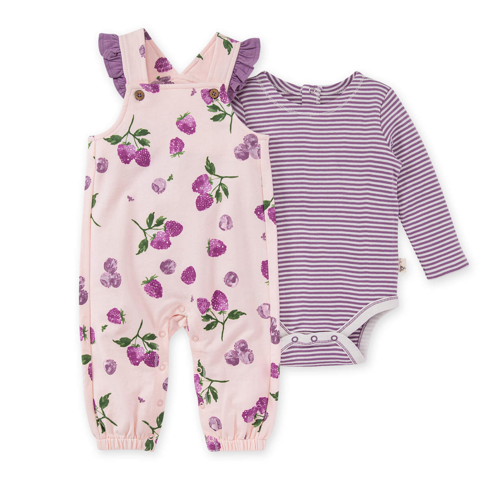 Sweet Berry French Terry Jumpsuit & bodysuit set 
