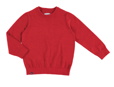 Red crew neck sweater