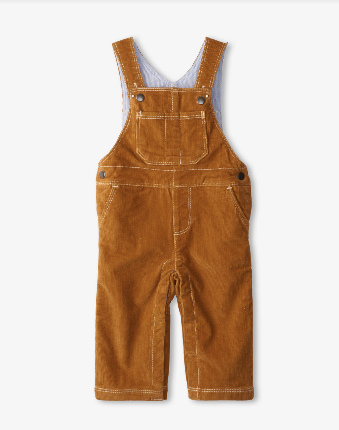 pecan brown baby corduroy overalls