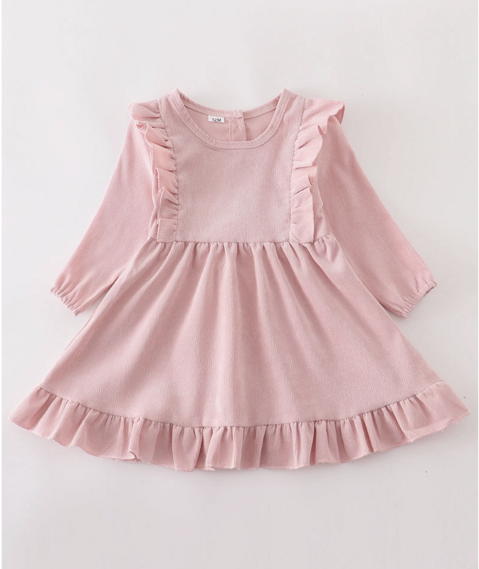blush corduroy dress