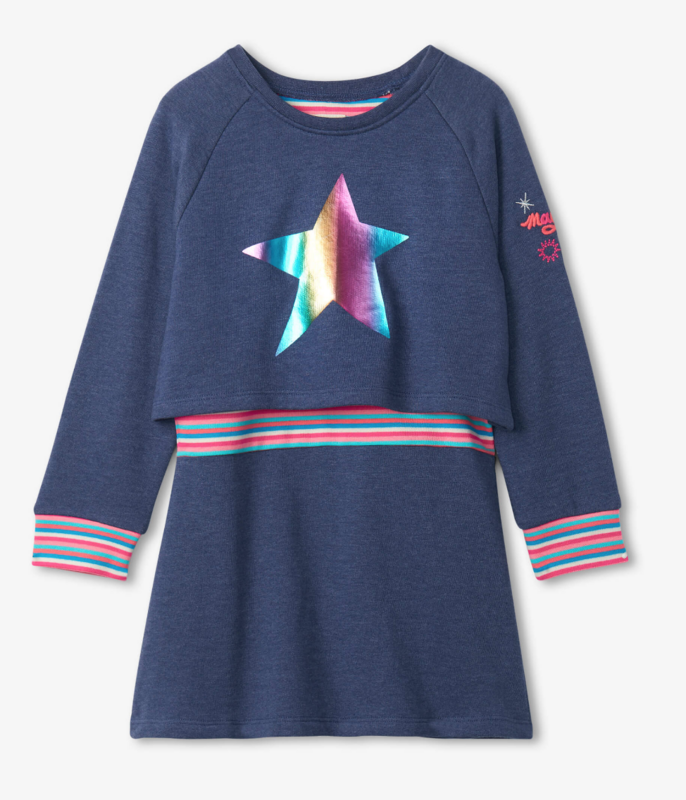 Brilliant star rib dress