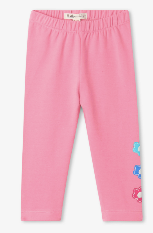 colorful daisies baby leggings  carnation