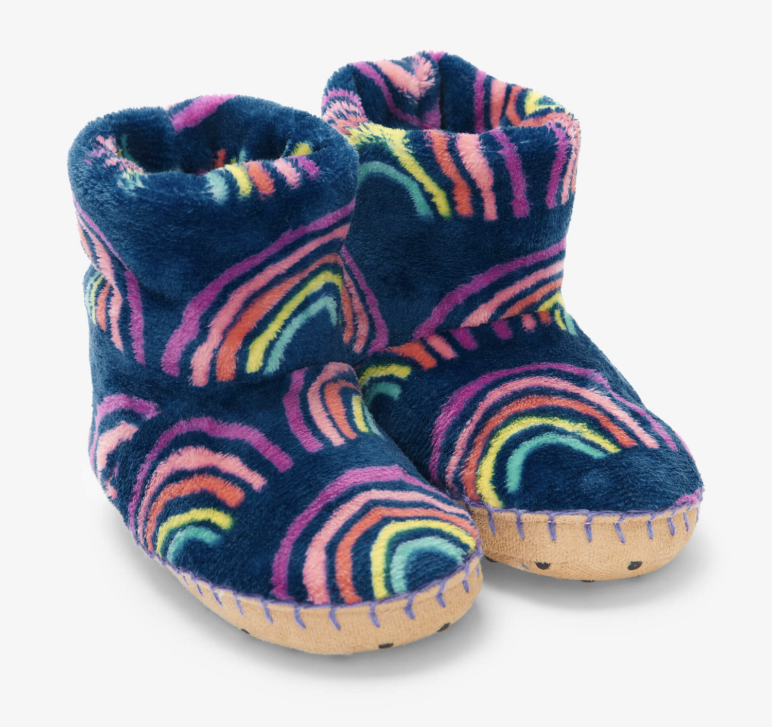 rainbow dreams fleece slippers