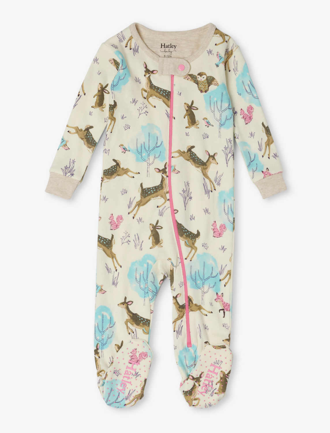 serene forest organic footed coverall
