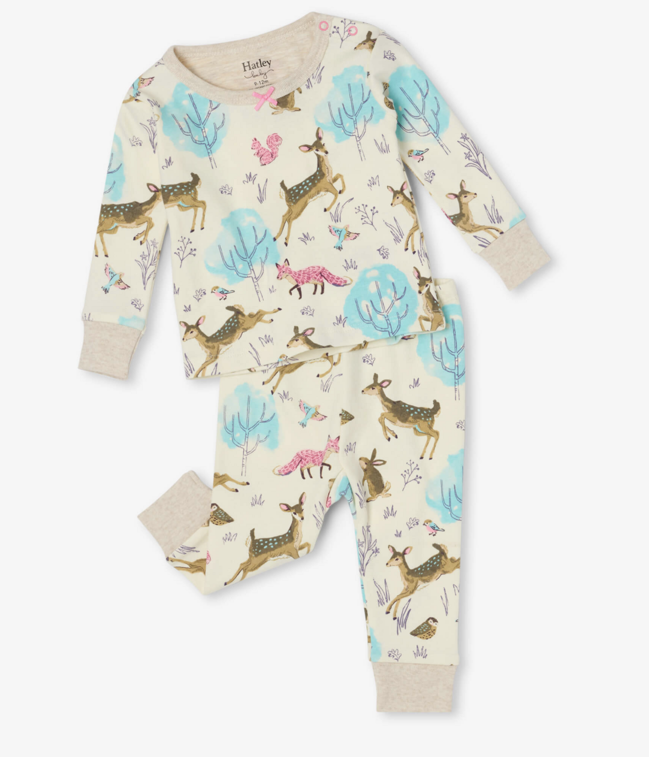 serene forest organic baby pajamas