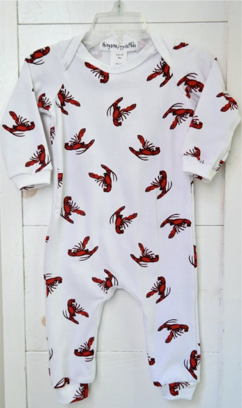 #465 6 mos. lobster jumpsuit