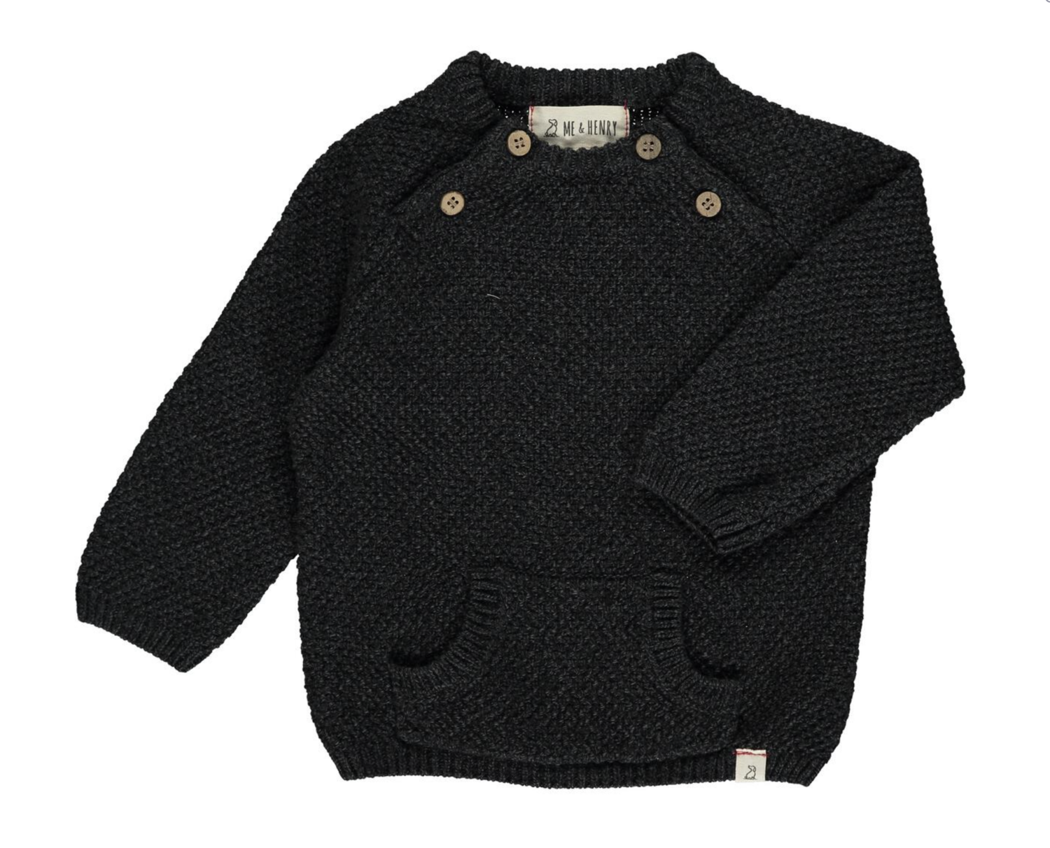 Me & Henry Morrison baby sweater charcoal