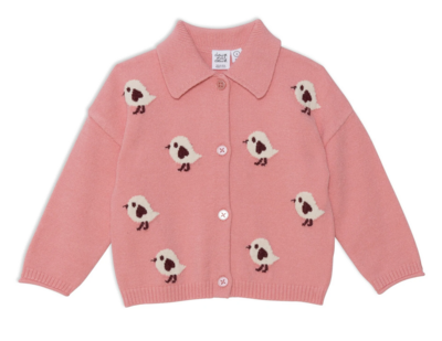Bird cardigan strawberry Ice E20GT32