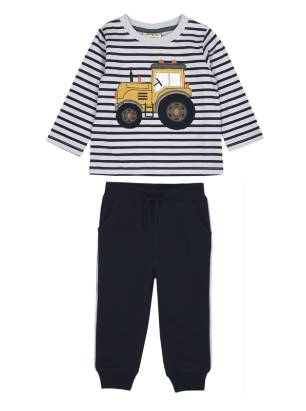 stripe tractor applique 