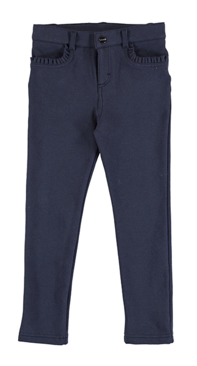 bow pocket fleece trousers navy