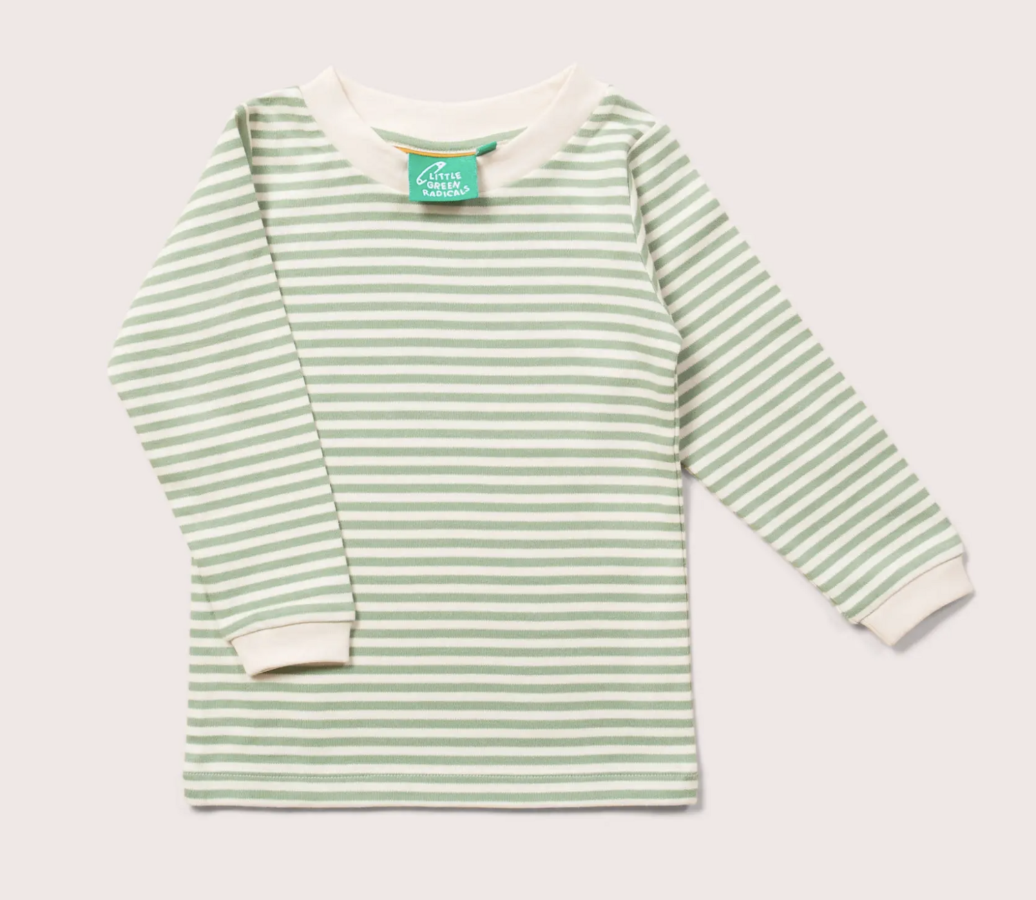 striped l/s top, size: 9-12mos, Color: green