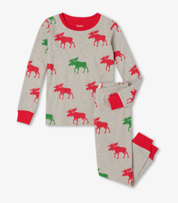 Holiday moose pajamas