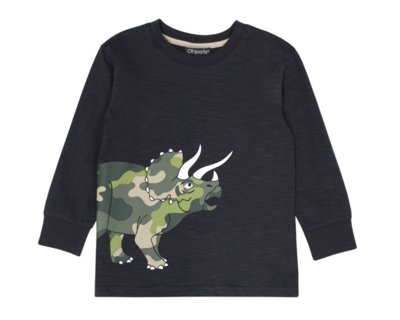 Triceratops camo charcoal top