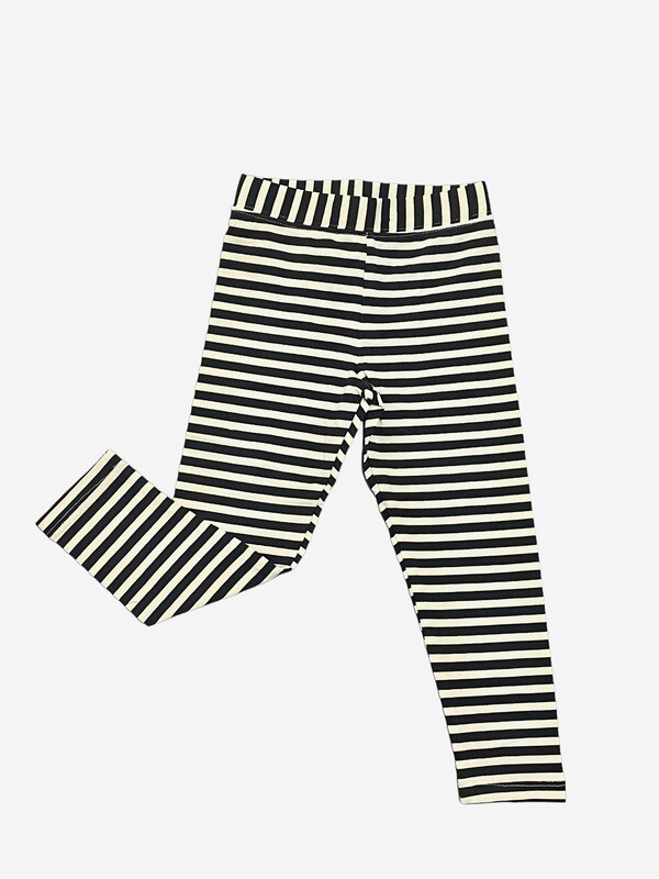 Navy &amp; white stripe leggings