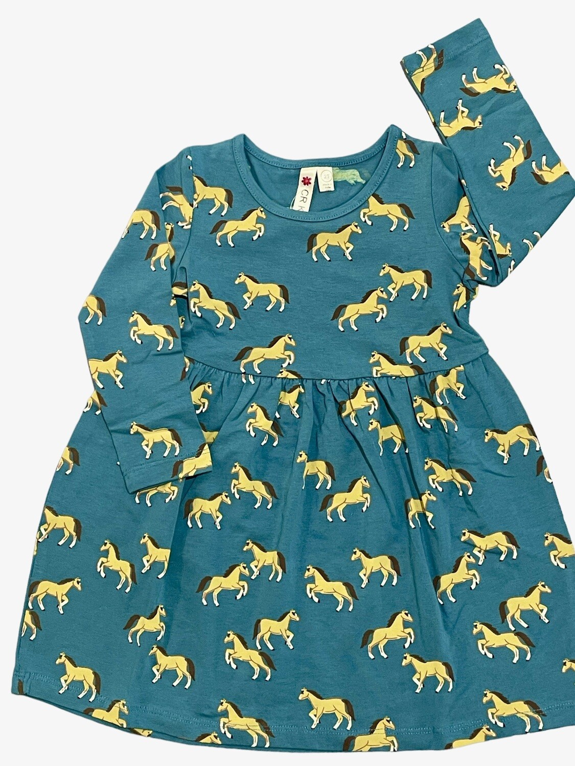 Flounce horse print dress