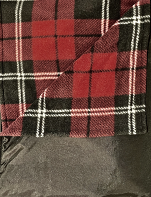 MROB Cranberry and Black Plaid on Black Family size