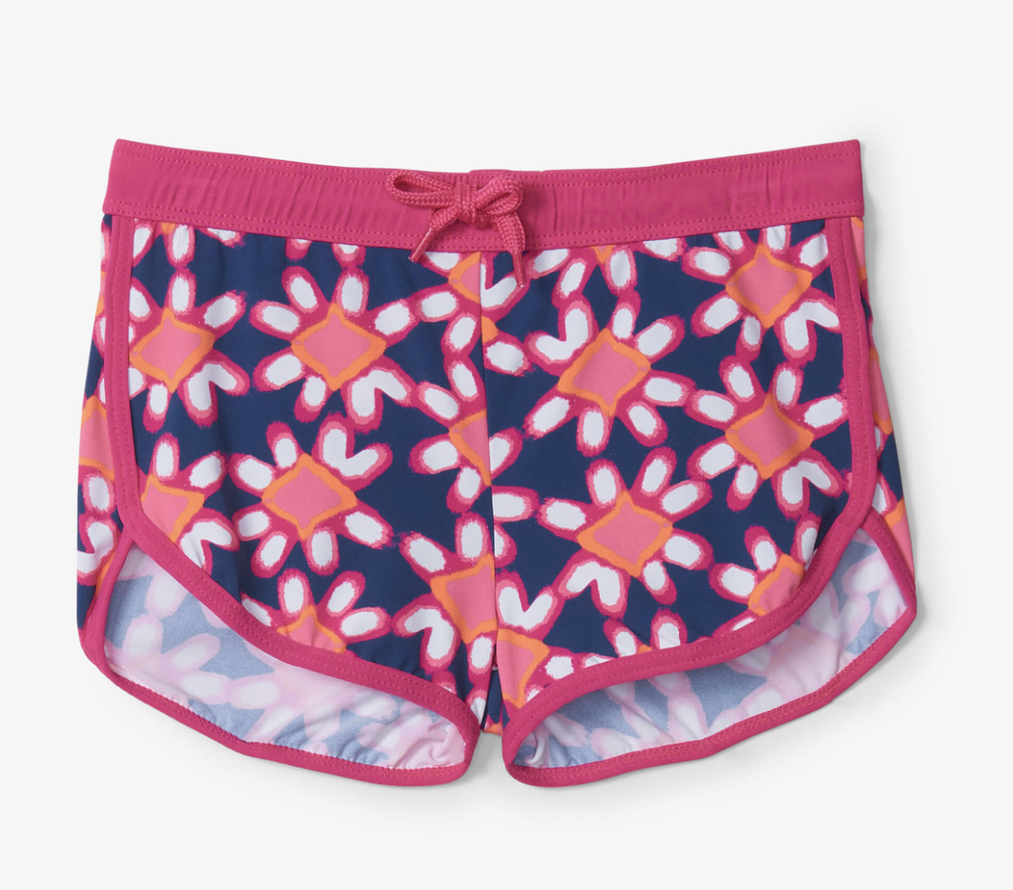 Shibori Flowers Swim shorts