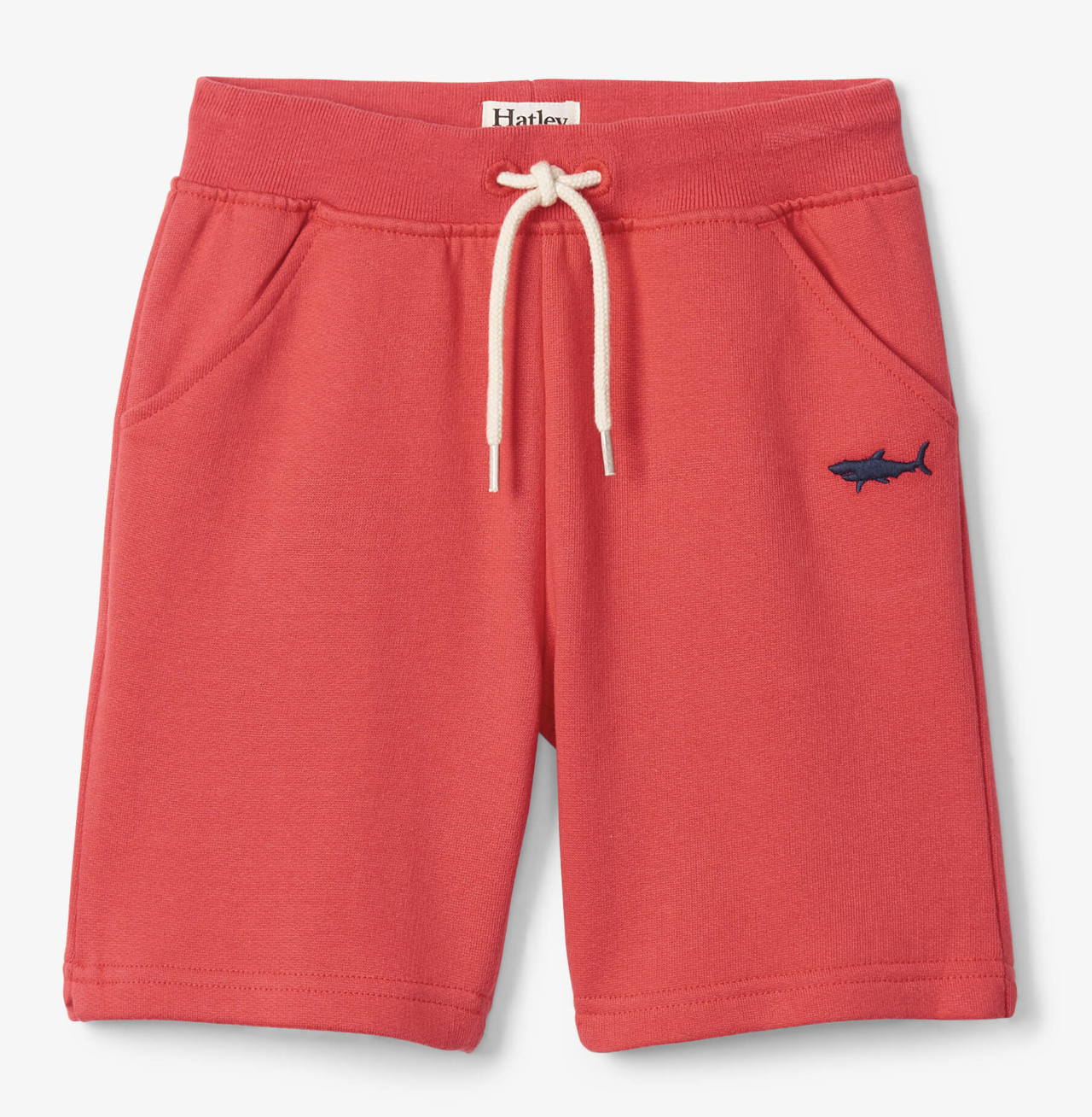 Nautical red terry shorts