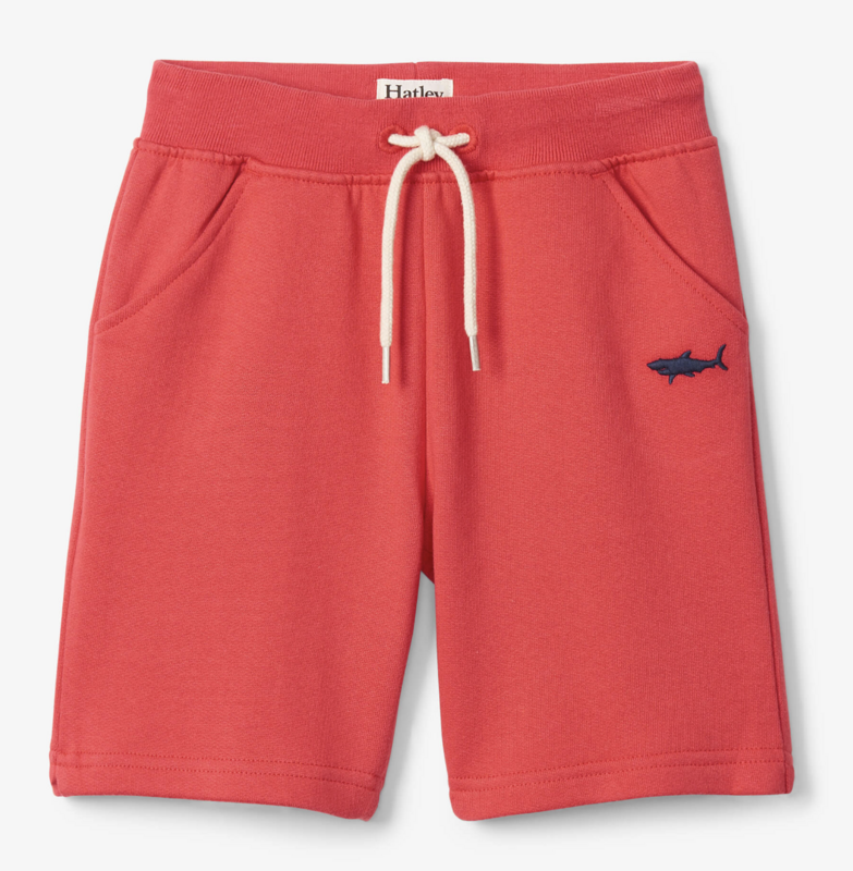 Nautical red terry shorts