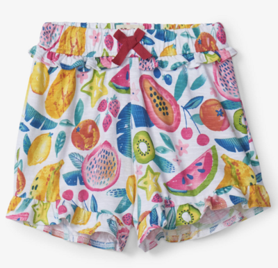 fruit explosion toddler ruffle shorts