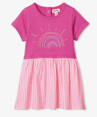 Sunshine rainbow toddler layered dress