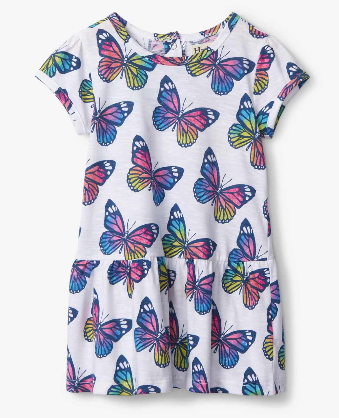 Spring Sky Butterfly toddler gathered dress