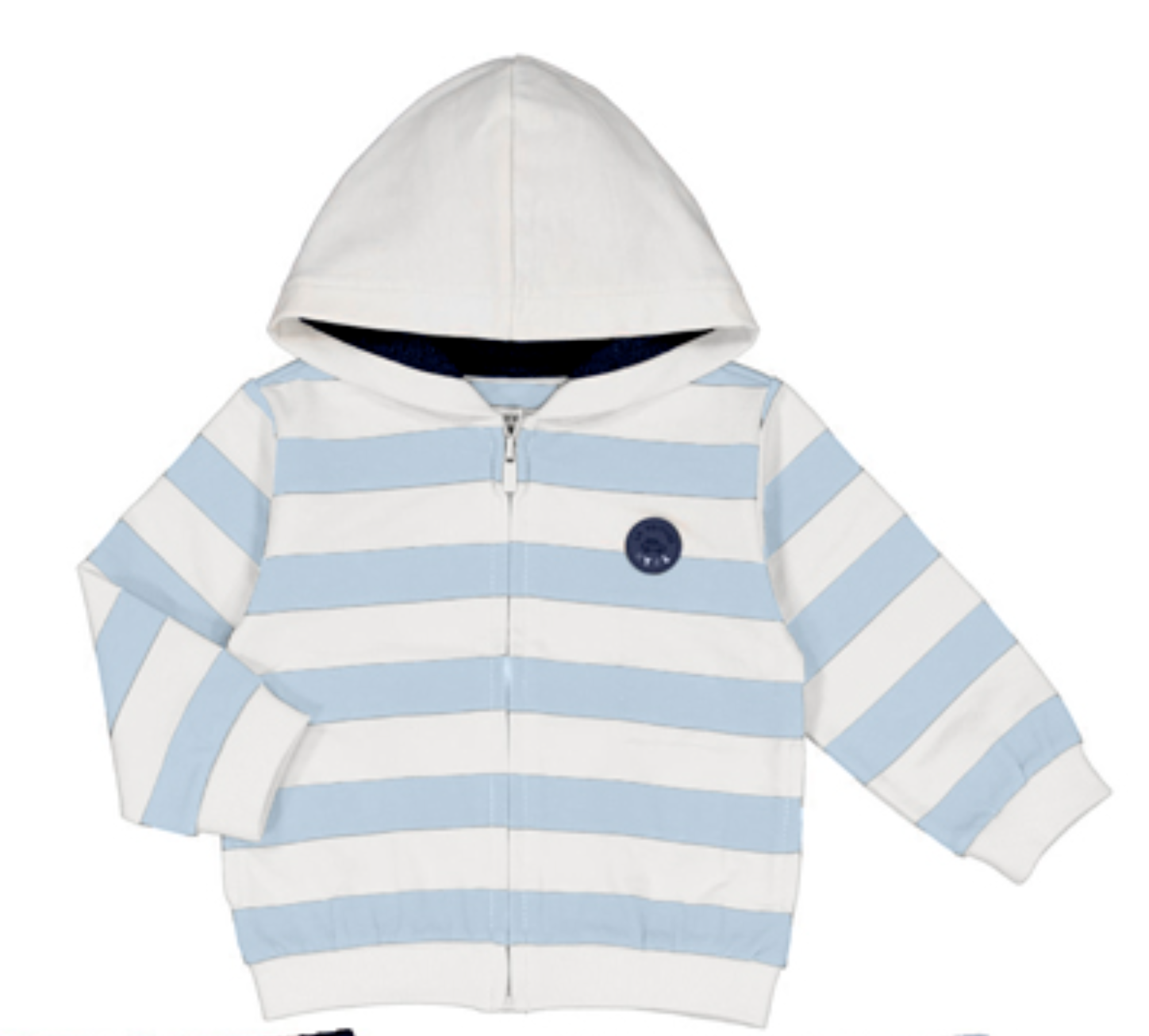 light blue/white bold stripe hoodie 1897LB