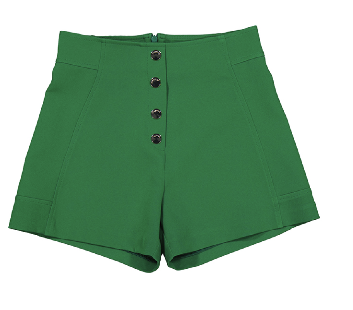 kelly green crepe shorts 6235
