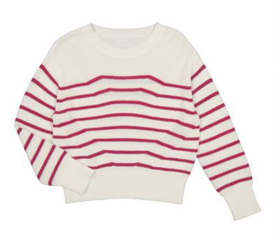 fuchsia stripe sweater 6329