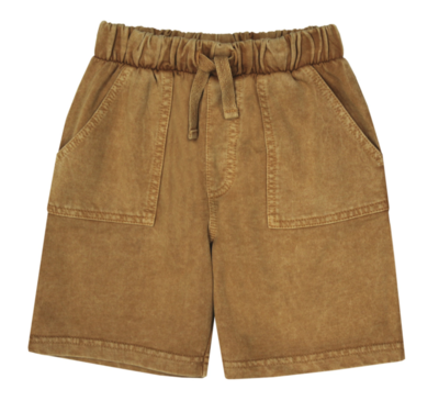 Garment wash shorts w/pockets khaki 