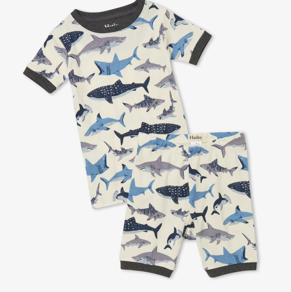 Shark School Organic Cotton Short PJ  Set