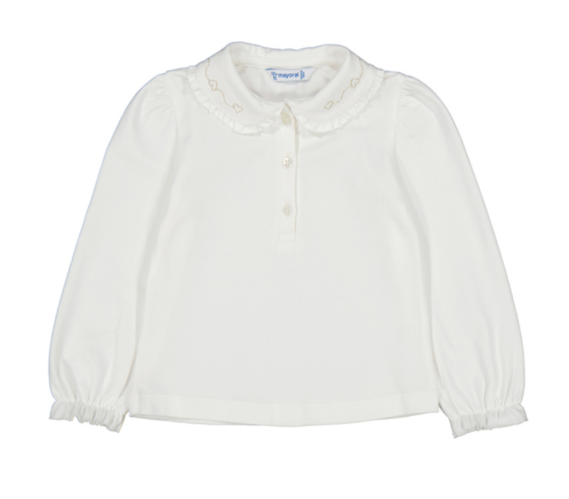 104 long sleeve peter pan collar tee 
