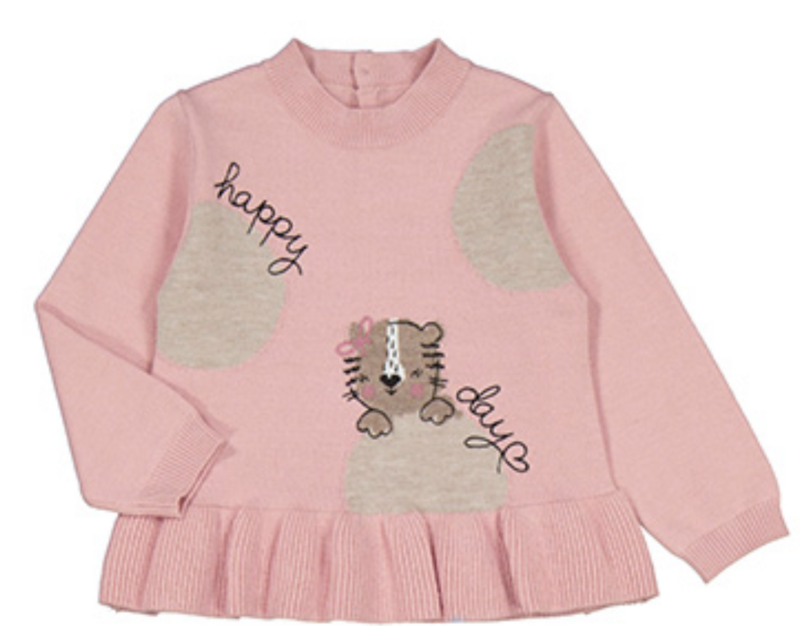 2528 Happy Days Tiger viscose sweater