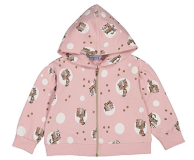 2869 infant tiger hoodie pink