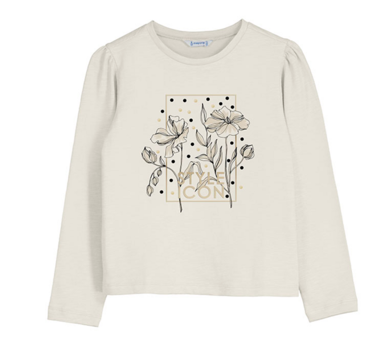 7053 floral print l/s tee