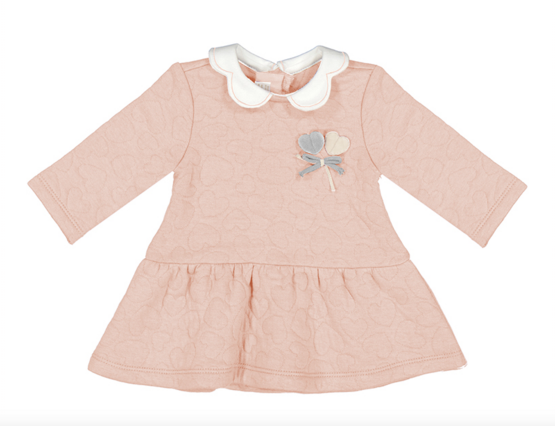 2839 collared dress pink/hearts