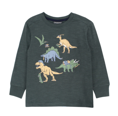 Multi dinos l/s top forest green