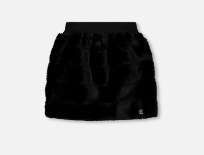 F20O80 Black Faux Fur Skirt