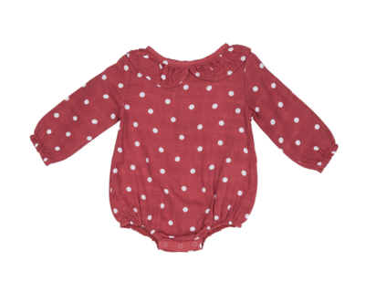 ruffle collar red polka dot bubble Angel Dear