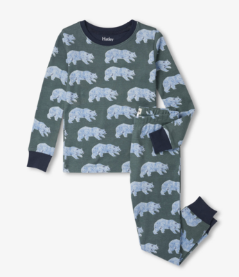 Roaming Bear Cotton Pajama Set
